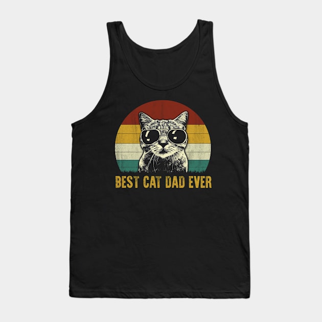 Best Cat Dad Ever Funny Father's Day Cat Dad Gift Tank Top by blacks store